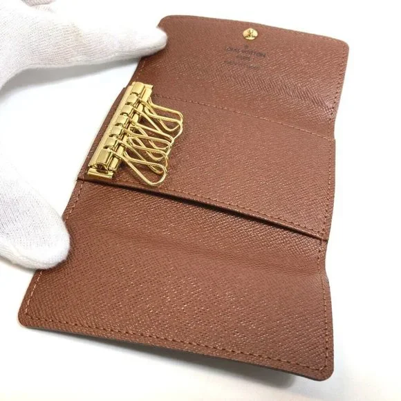 AUTH LOUIS VUITTON Multicles6 6-Ring Key Case Monogram Canvas Brown - Picture 2 of 12